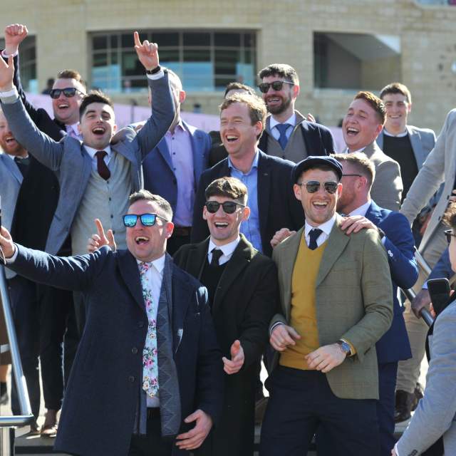 Group of men at Cheltenham Festival
