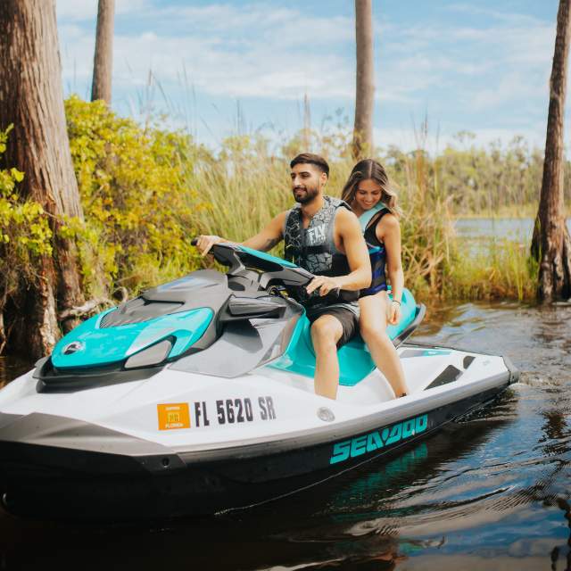 Luxe Rentals jet skiing couple