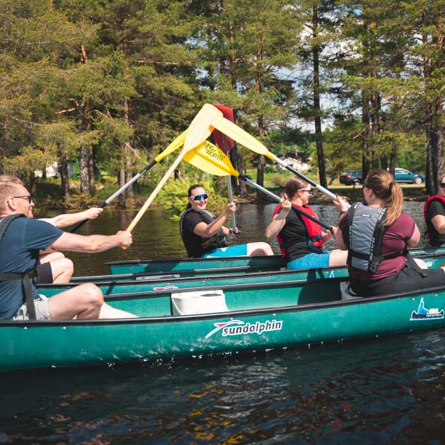 Great energy while on a canoe trip at Odal Kano og Fritid