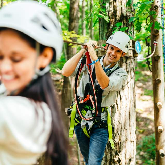 Take in the fall foliage from the treetops