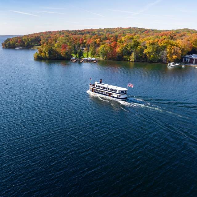 Fall boat cruise Lake Geneva, Wisconsin