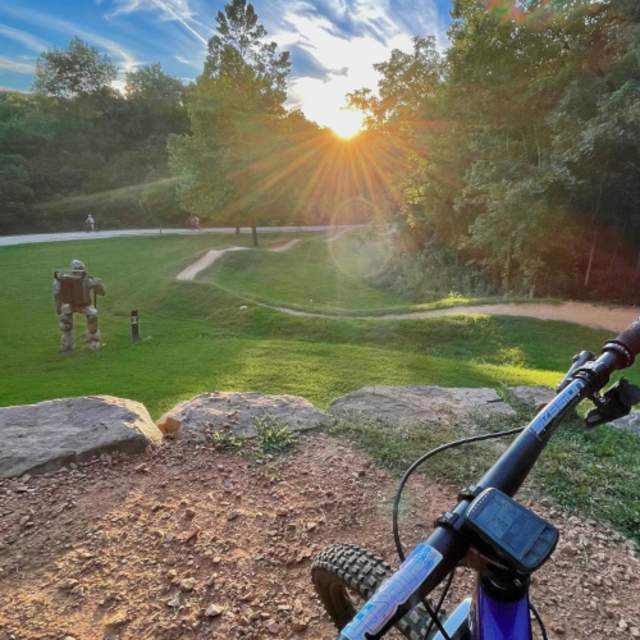 Sunset on the Slaughter Pen Bike Trails