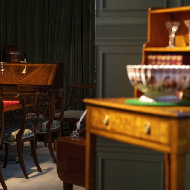Display of antiques at WR Harvey in Witney