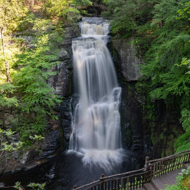 Explore the waterfalls at Bushkill Falls in the Poconos
