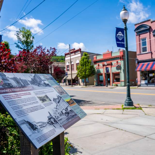Visit downtown Hawley, PA in the Pocono Mountains