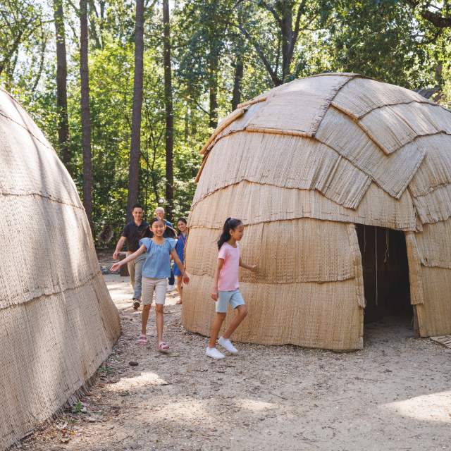 Jamestown Settlement Huts Family