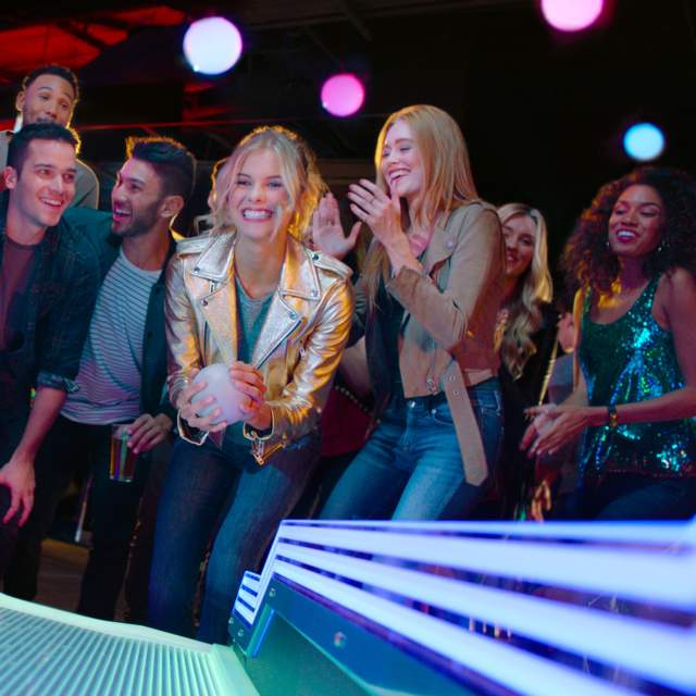 Dave & Buster's Inc. players bowling