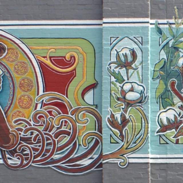 McKinney Mural on the Cadillac Pizza building