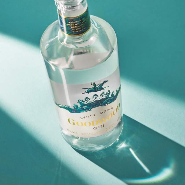 A bottle of goodwood gin