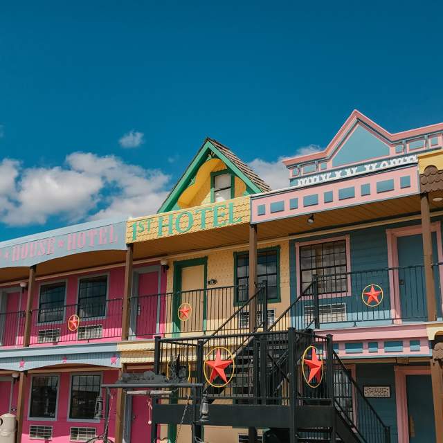 exterior of the big texan motel