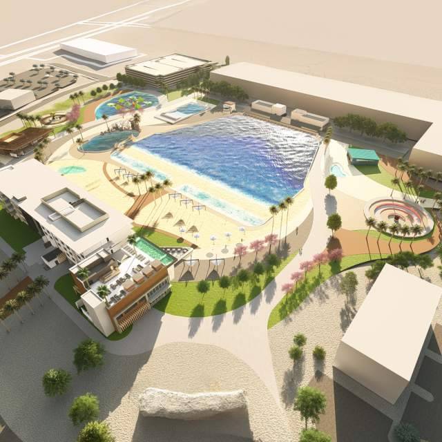 rendering of multi-use surf and adventure park