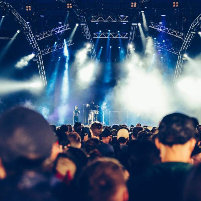 Crowd at music festival