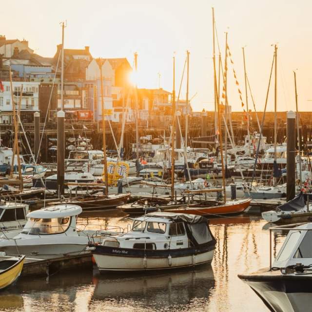 Bridlington harbour at sunrise