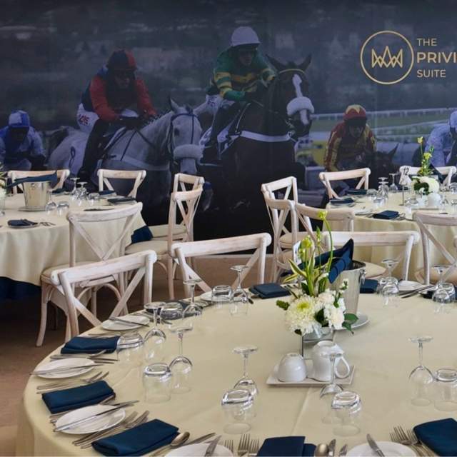 A table laid for hospitality at Cheltenham Festival