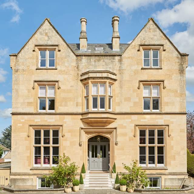 Exterior of Cotswold Grange in Cheltenham.