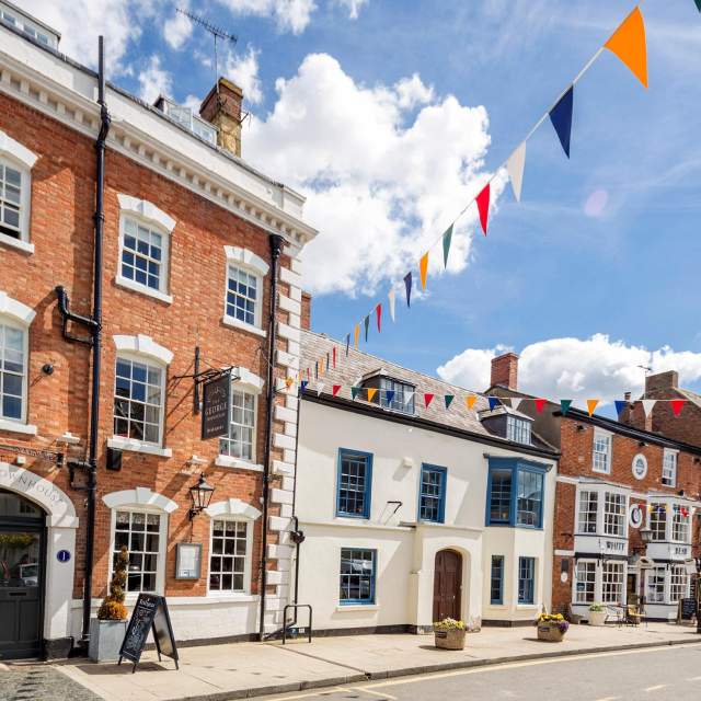 Bunting in the Street in Shipston-on-Stour, Warwickshire