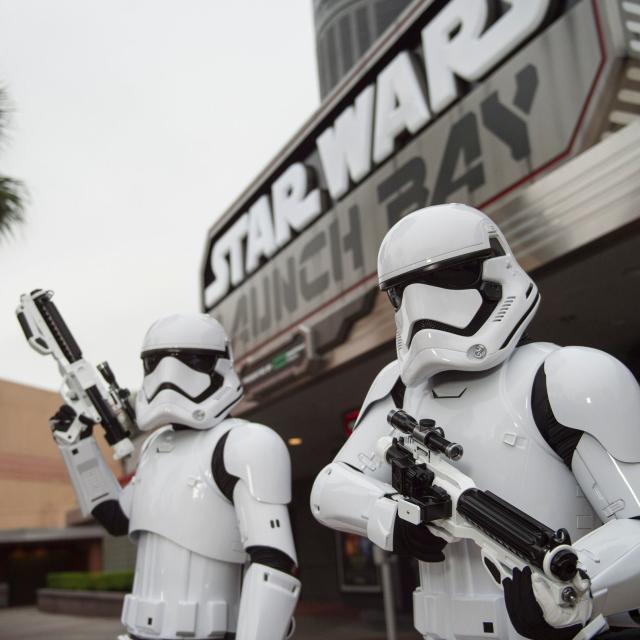 Star Wars Launch Bay is the central locale for guests to celebrate all things Star Wars at Disney's Hollywood Studios at Walt Disney World Resort. Inside, guests may encounter beloved Star Wars characters, play the latest Star Wars interactive video games, explore galleries full of treasured memorabilia and authentic replicas of large-scale Star Wars artifacts, including ones from Star Wars: The Force Awakens, and have access to Star Wars merchandise. (David Roark, photographer)