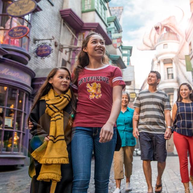 Family at The Wizarding World of Harry Potter - Diagon Alley at Universal Studios Florida