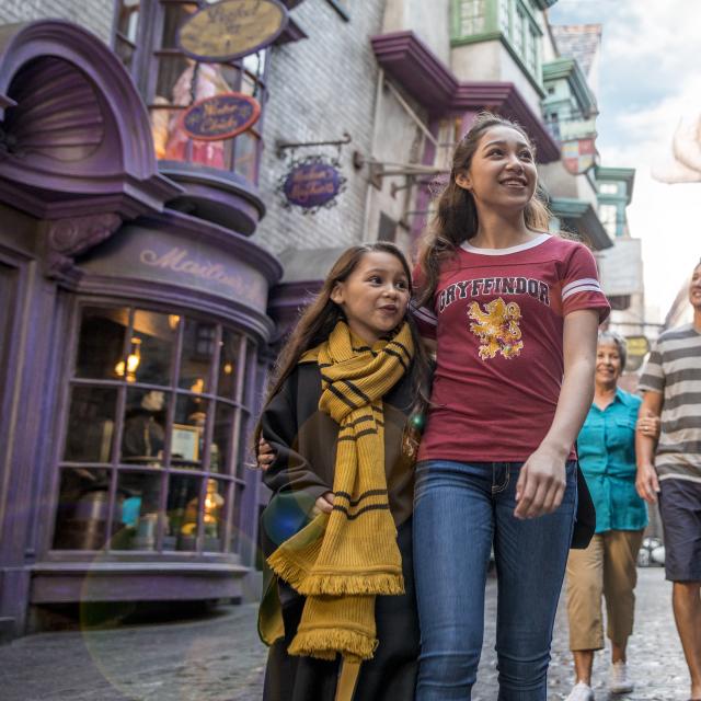 Family at The Wizarding World of Harry Potter - Diagon Alley at Universal Studios Florida