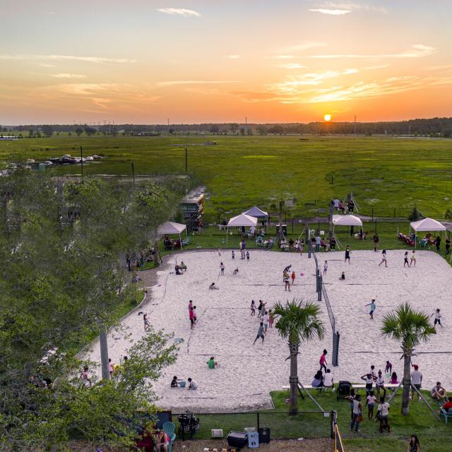 Beach Volleyball courts at Boxi Park in Lake Nona