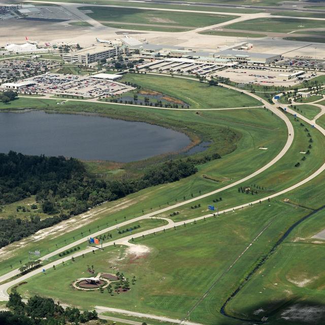 Orlando Sanford International Airport aerial of the airport