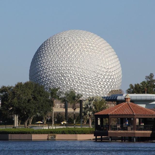 view of Epcot from Walt Disney World Swan and Dolphin Resort