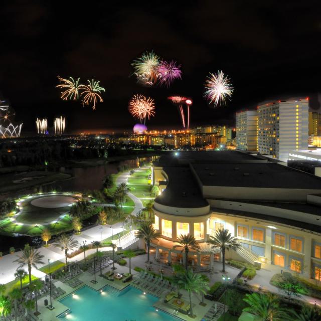 Waldorf Astoria Orlando fireworks