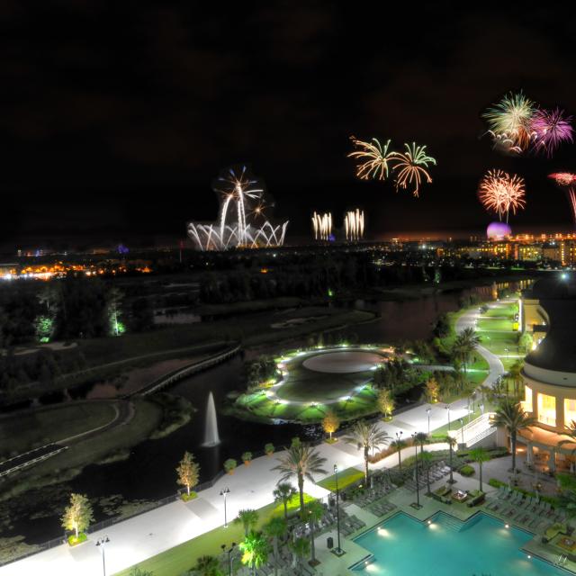 Waldorf Astoria Orlando fireworks