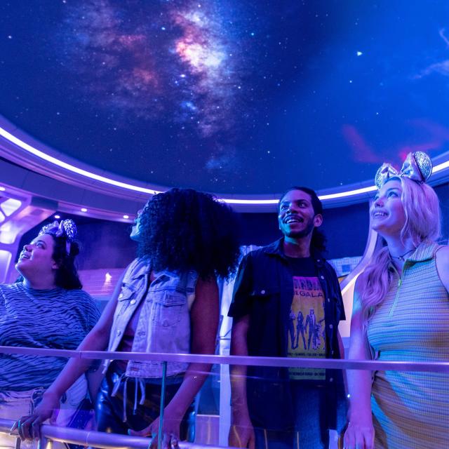 EPCOT guests visit the Galaxarium as part of their experience in Guardians of the Galaxy: Cosmic Rewind, the new family-thrill attraction at Walt Disney World Resort in Lake Buena Vista, Fla. (Kent Phillips, photographer)