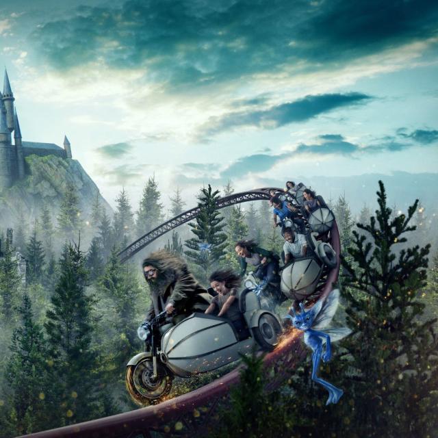 Hagrid’s Magical Motorbike Adventure ride at Universal's Islands of Adventure.