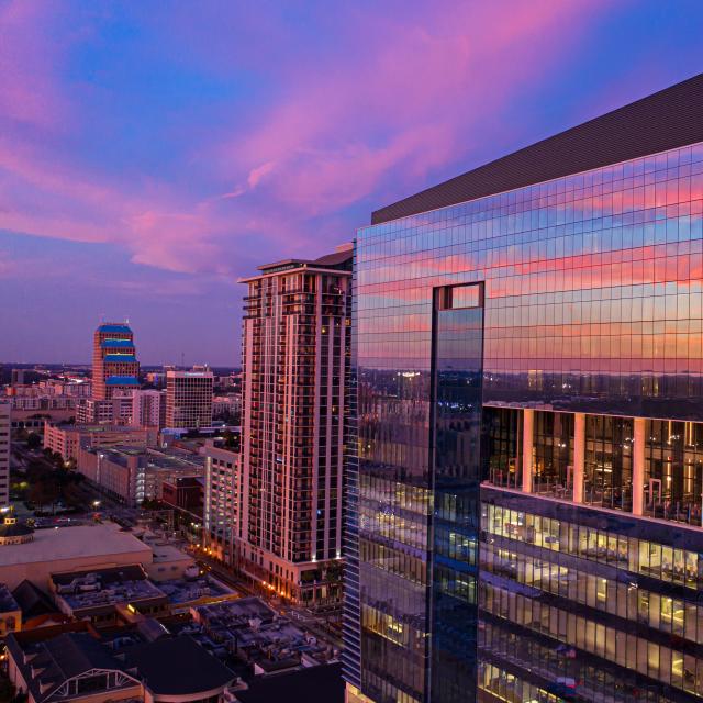 AC Hotel by Marriott Orlando drone exterior
