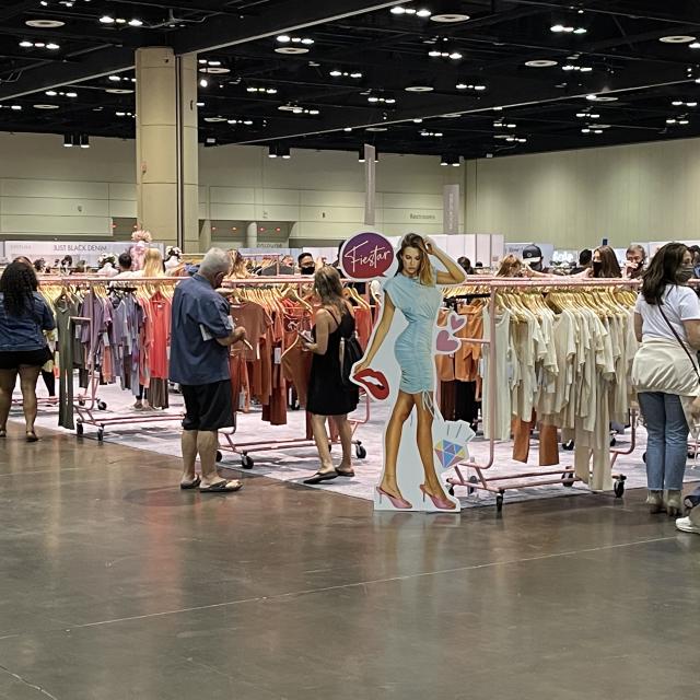 Trade show floor at the 2021 WWIN Womenswear Orlando at the Orange County Convention Center, February 9-11