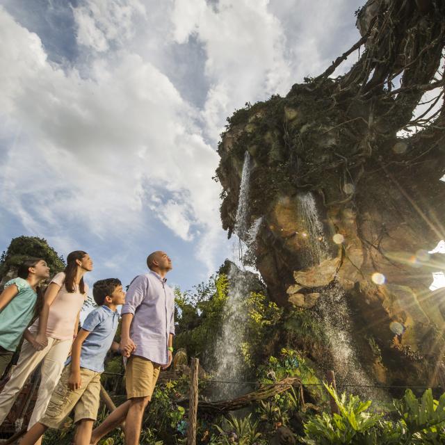 Family at Pandora attraction in Disney's Animal Kingdom Theme Park