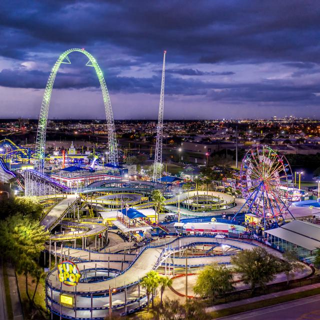 Aerial view of Fun Spot America Theme Parks Orlando