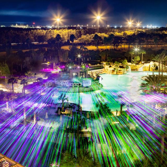Orlando World Center Marriott laser show