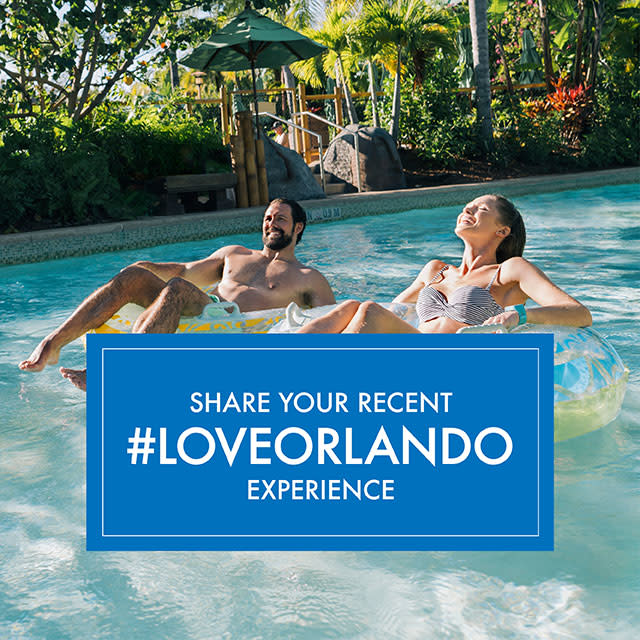 Share Your Recent #LoveOrlando Experience web banner for desktop