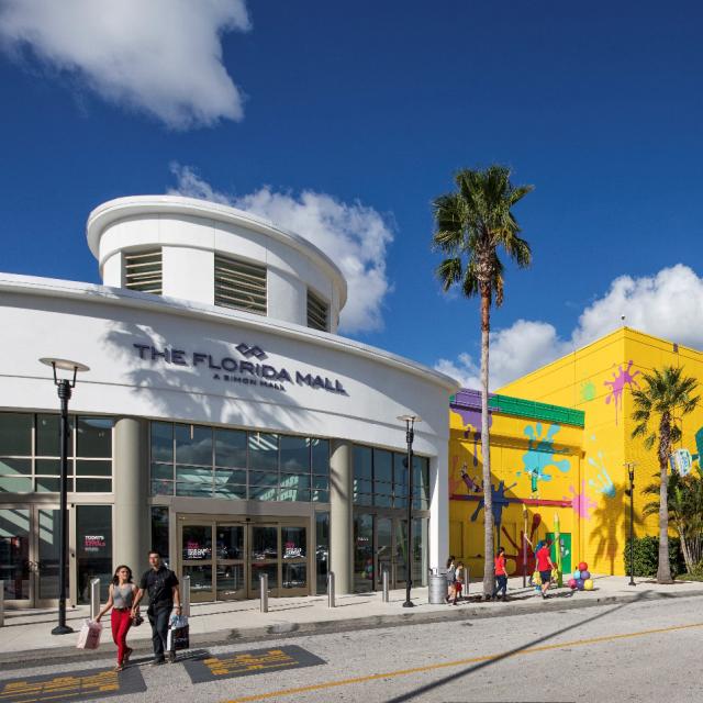 The exterior of The Florida Mall and Crayola Experience in Orlando.