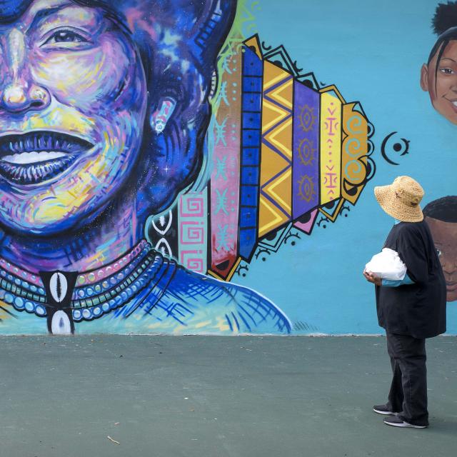 Mural of Zora Neale Hurston in Eatonville