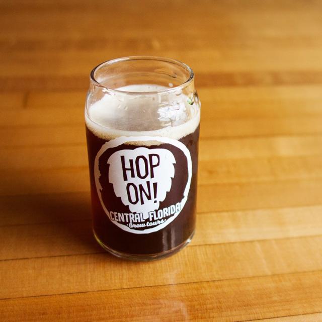 Hop On Brewery Tours beer glass