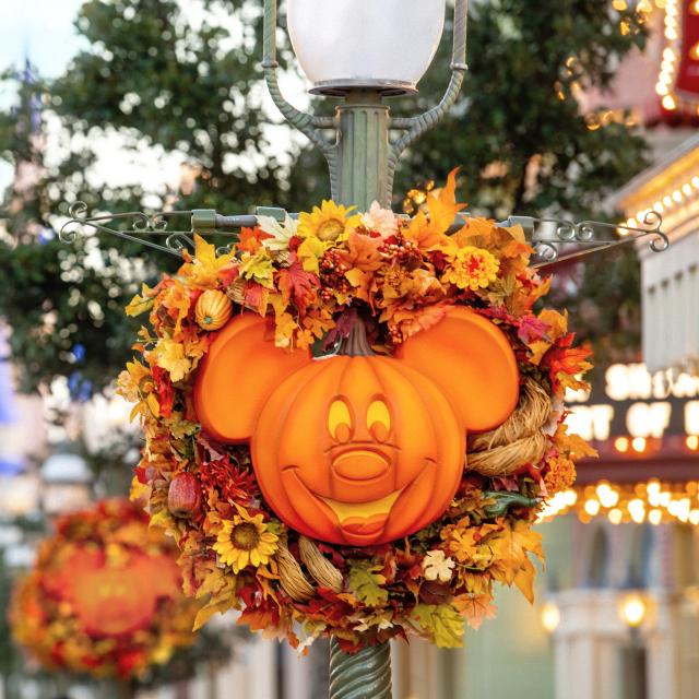 Halloween decorations at Walt Disney World Magic Kingdom Park