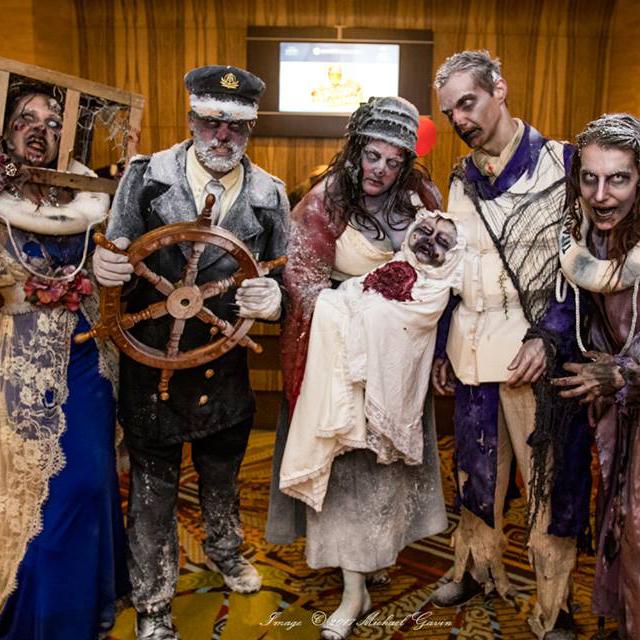 Guests dressed as zombies at Spooky Empire in Orlando