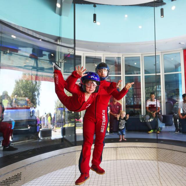 Influencer Katie Ellison and her family at iFLY Orlando