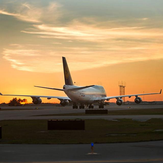 Orlando International Airport airplane on the ground