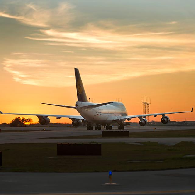 Orlando International Airport airplane on the ground