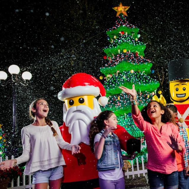 Lego Christmas tree at LEGOLAND Florida Resort