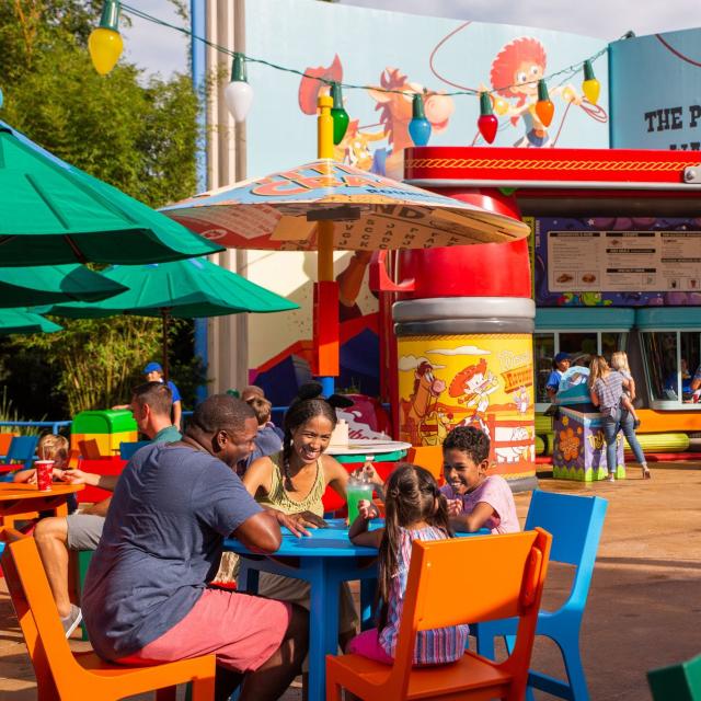 Woody's Lunch Box located in Toy Story Land at Disney's Hollywood Studios
