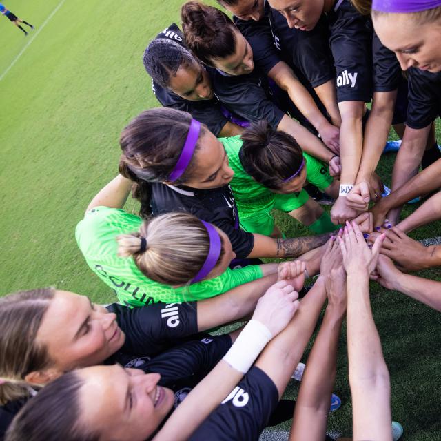 Orlando City Soccer Club orlando pride huddle