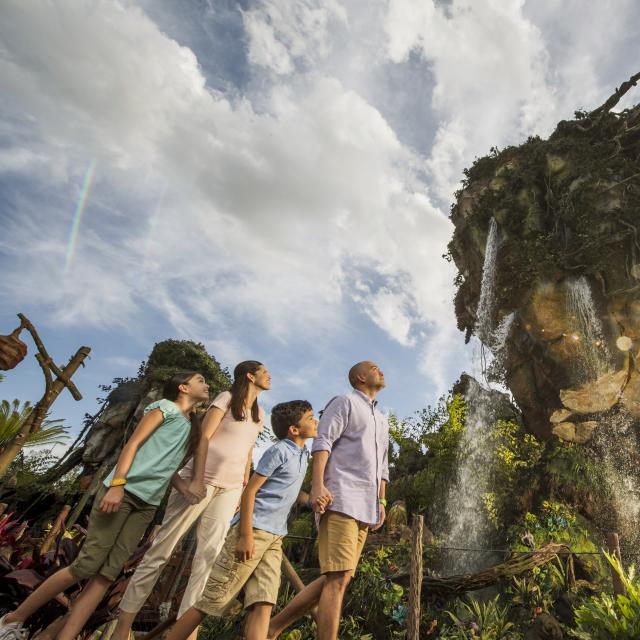 Family at Pandora attraction in Disney's Animal Kingdom Theme Park