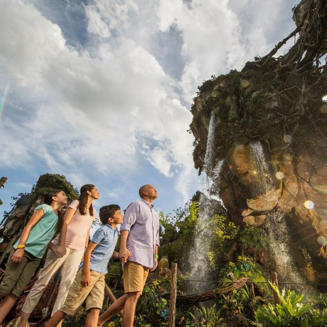 Family at Pandora attraction in Disney's Animal Kingdom Theme Park