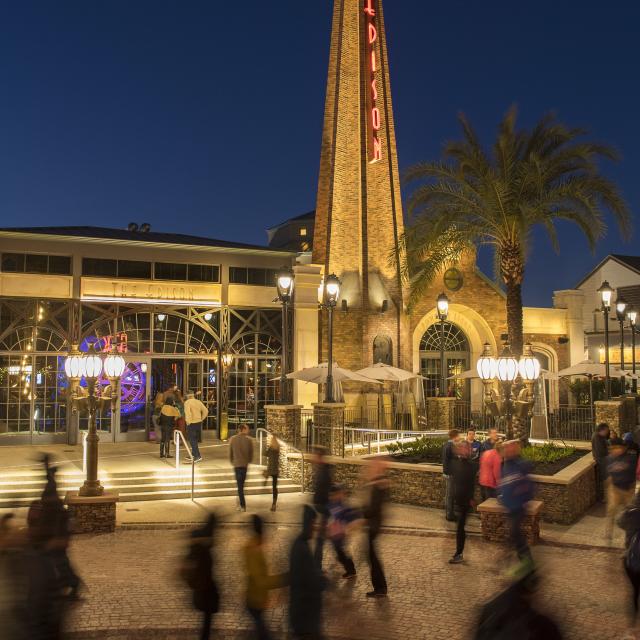 Exterior of The Edison at Disney Springs